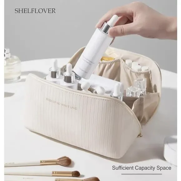 Travel Toiletry Bag Makeup Bag, Water-Resistent Cosmetic Bags for Women,... - Picture 4 of 4